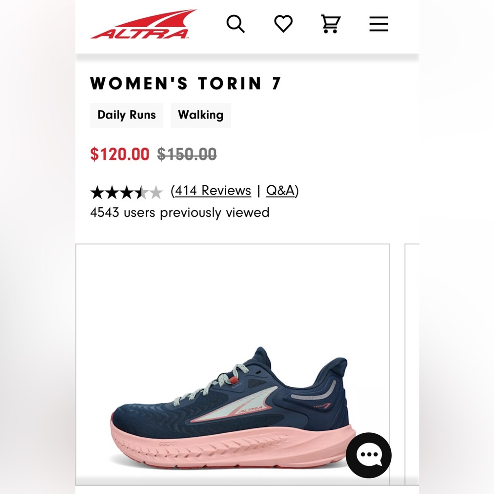 Altra Women's Navy and Pink Running Shoes 10.5